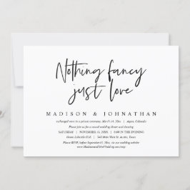 Nichts Extravagant, nur Liebe, Hochzeitsfeier Einladung