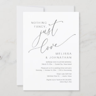 Nichts Extravagant, nur Liebe, Hochzeitsfeier Einladung