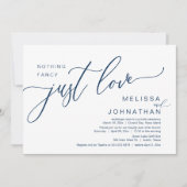 Nichts Extravagant nur Liebe, Hochzeitsfeier Einladung (Vorderseite)