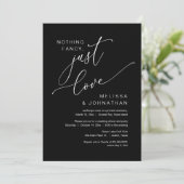 Nichts Extravagant, nur Liebe, Hochzeitsfeier Einladung (Stehend Vorderseite)