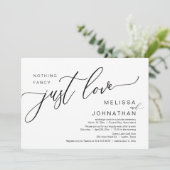 Nichts Extravagant nur Liebe, Hochzeitsfeier Einladung (Stehend Vorderseite)