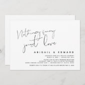 Nichts Extravagant, nur Liebe, Hochzeitsfeier Einladung (Vorne/Hinten)