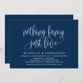 Nichts Extravagant, nur Liebe, Hochzeitsfeier Einladung (Vorne/Hinten)