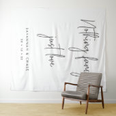 Nichts Extravagant nur Liebe Hochzeitsfeier Hinter Wandteppich (Beispiel (Horizontal))