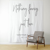 Nichts Extravagant nur Liebe Hochzeitsfeier Hinter Wandteppich (Beispiel)