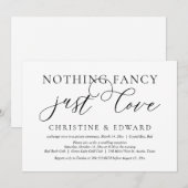 Nichts Extravagant, nur Liebe, Hochzeitsfeier Part Einladung (Vorne/Hinten)