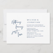 Nichts Extravagant, nur Liebe, Hochzeitsfeier Part Einladung (Vorderseite)