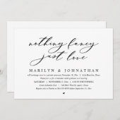 Nichts Extravagant, nur Liebe, Hochzeitsfeier Part Einladung (Vorne/Hinten)