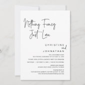 Nichts Extravagant, nur Liebe, Hochzeitsfeier Part Einladung (Vorderseite)