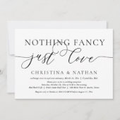 Nichts Extravagant, nur Liebe, Hochzeitsfeier Part Einladung (Vorderseite)