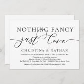 Nichts Extravagant, nur Liebe, Hochzeitsfeier Part Einladung (Vorne/Hinten)