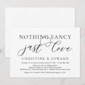 Nichts Extravagant, nur Liebe, Hochzeitsfeier Part Einladung (Vorne/Hinten)