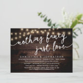 Nichts Extravagant, nur Liebe, Hochzeitsfeier Part Einladung (Stehend Vorderseite)