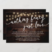 Nichts Extravagant, nur Liebe, Hochzeitsfeier Part Einladung (Vorne/Hinten)