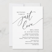 Nichts Extravagant, nur Liebe, Hochzeitsfeier Part Einladung (Vorderseite)