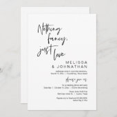 Nichts Extravagant, nur Liebe, Hochzeitsfeier Part Einladung (Vorne/Hinten)