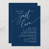 Nichts Extravagant, nur Liebe, Hochzeitsfeier Part Einladung (Vorne/Hinten)