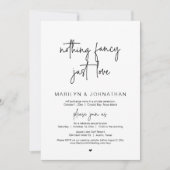 Nichts Extravagant, nur Liebe, Hochzeitsfeier Part Einladung (Vorderseite)