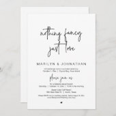 Nichts Extravagant, nur Liebe, Hochzeitsfeier Part Einladung (Vorne/Hinten)