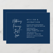 Nichts Extravagant, nur Liebe, Hochzeitsfeier Part Einladung (Vorne/Hinten)