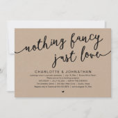 Nichts Extravagant, nur Liebe, Hochzeitsfeier Part Einladung (Vorderseite)