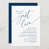 Nichts Extravagant, nur Liebe, Hochzeitsfeier Part Einladung (Vorne/Hinten)