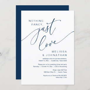 Nichts Extravagant, nur Liebe, Hochzeitsfeier Part Einladung