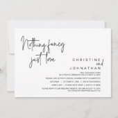 Nichts Extravagant, nur Liebe, Hochzeitsfeier Part Einladung (Vorderseite)