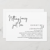 Nichts Extravagant, nur Liebe, Hochzeitsfeier Part Einladung (Vorne/Hinten)