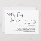 Nichts Extravagant, nur Liebe, Hochzeitsfeier Part Einladung (Vorderseite)