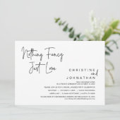 Nichts Extravagant, nur Liebe, Hochzeitsfeier Part Einladung (Stehend Vorderseite)