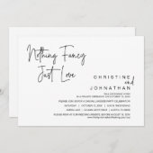 Nichts Extravagant, nur Liebe, Hochzeitsfeier Part Einladung (Vorne/Hinten)