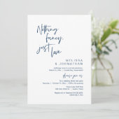 Nichts Extravagant, nur Liebe, Hochzeitsfeier Part Einladung (Stehend Vorderseite)