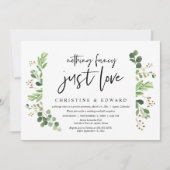 Nichts Extravagant, nur Liebe, Hochzeitsfeier Part Einladung (Vorderseite)