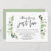 Nichts Extravagant, nur Liebe, Hochzeitsfeier Part Einladung (Vorne/Hinten)