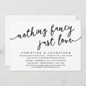 Nichts Extravagant, nur Liebe, Hochzeitsfeier Part Einladung (Vorne/Hinten)