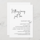 Nichts Extravagant, nur Liebe, Hochzeitsfeier Part Einladung (Vorne/Hinten)