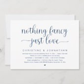 Nichts Extravagant nur Liebe, Hochzeitsfeier Party Einladung (Vorderseite)