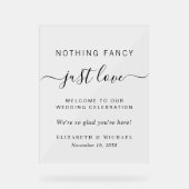 Nichts Extravagant nur Liebe Hochzeitswillkommen Acrylschild (Vorderseite)