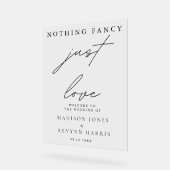 Nichts Extravagant, nur Liebe Hochzeitszeichen Acrylschild (Winkel)