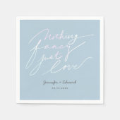 Nichts Extravagant nur Liebe Hochzeitszitat Serviette (Vorderseite)