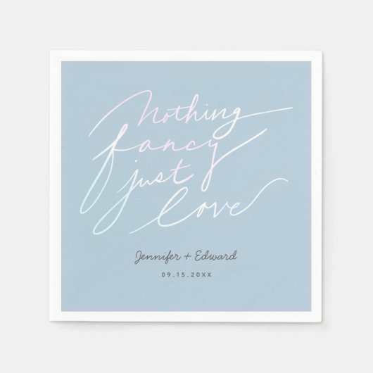 Nichts Extravagant nur Liebe Hochzeitszitat Serviette (Vorderseite)