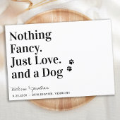 Nichts Extravagant, nur Liebe Hund Hochzeit speich Save The Date