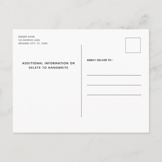 Nichts Extravagant nur Liebe Hund Save the Date Ankündigungspostkarte (Rückseite)