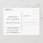 Nichts Extravagant nur Liebe Hund Save the Date Ankündigungspostkarte (Rückseite)