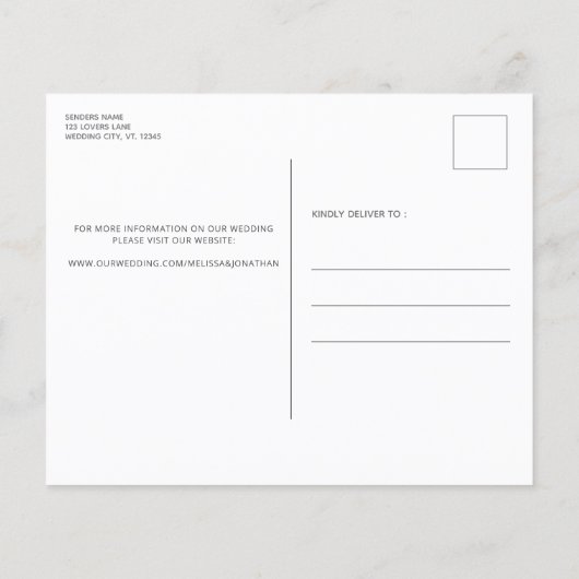 Nichts Extravagant nur Liebe Hund Save the Date Po (Rückseite)