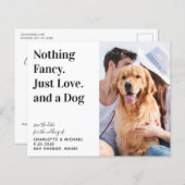 Nichts Extravagant nur Liebe Hund Save the Date Po (Vorne/Hinten)