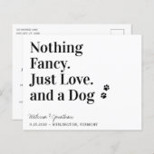 Nichts Extravagant nur Liebe Hund Save the Date Po (Vorne/Hinten)