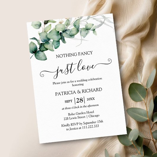 Nichts Extravagant nur Liebe intim Einladung