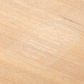 Nichts Extravagant nur Liebe intime Hochzeit Acryleinladungen (Ablage )